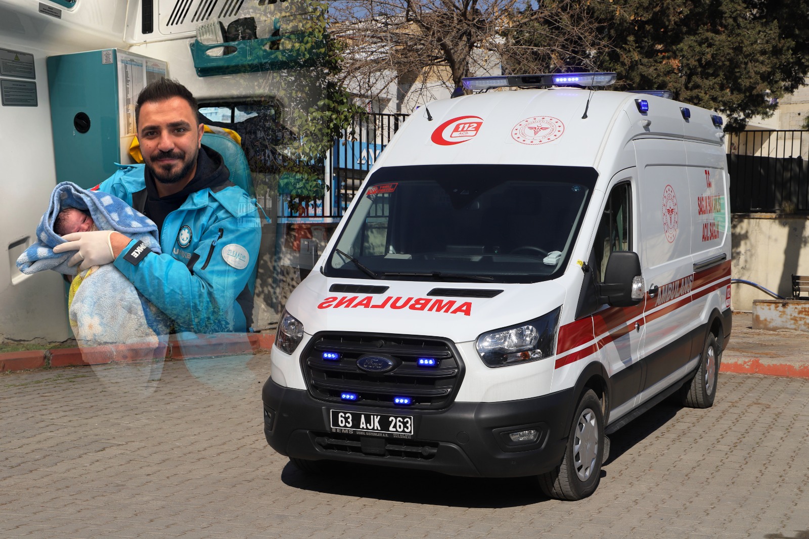 Şanlıurfa’da akşam saatlerinde anonsla vakaya çıkan 112 Acil Sağlık ekibi,