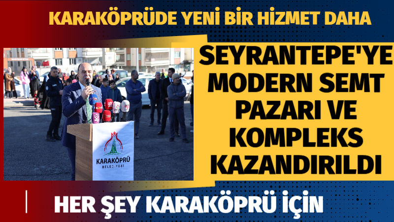 Karaköprü Belediyesi, ilçenin hızla gelişen yerleşkesi Seyrantepe Mahallesinde vatandaşların talebi
